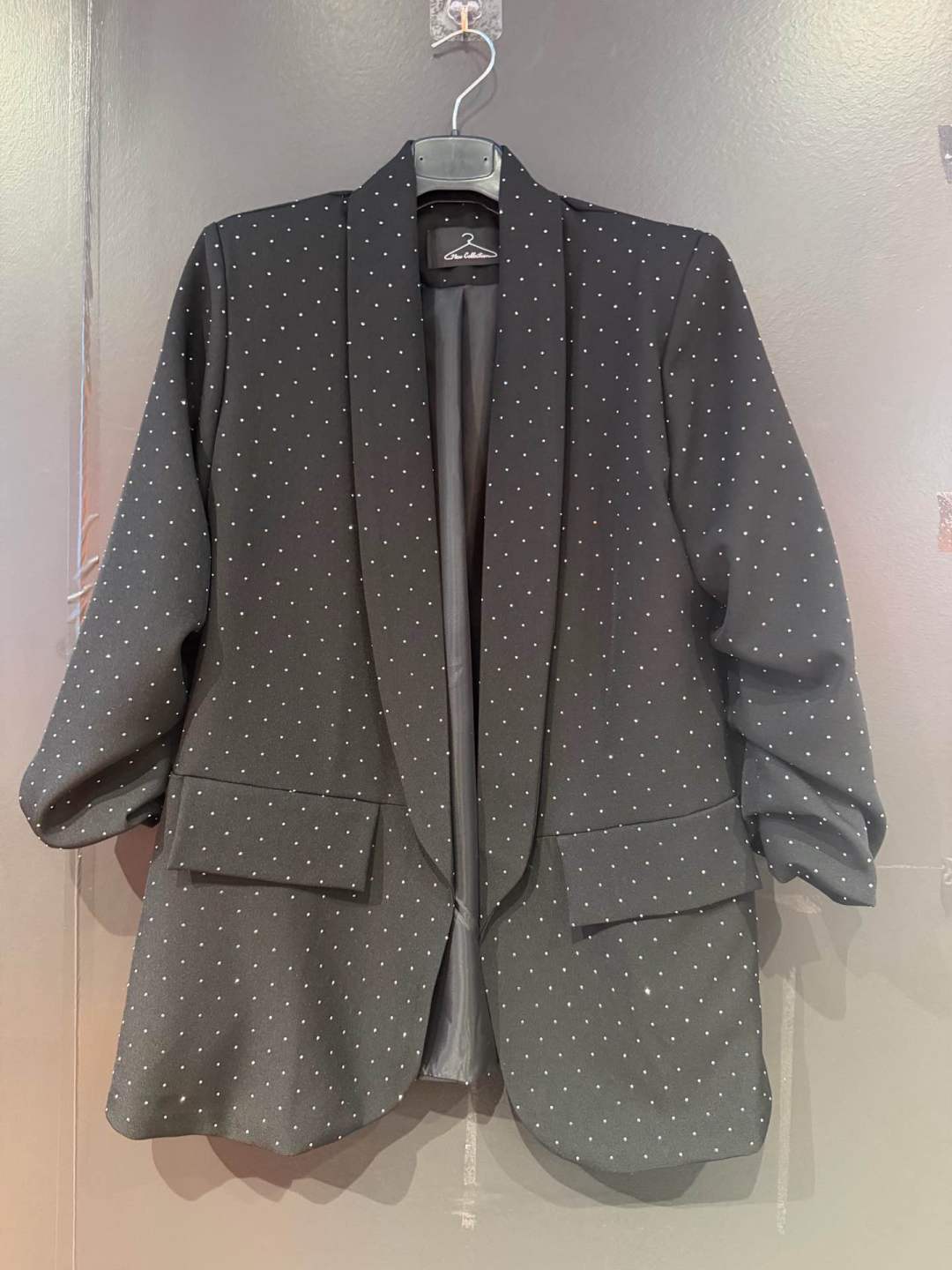 Tailored Blazer with Polka Dot Detail