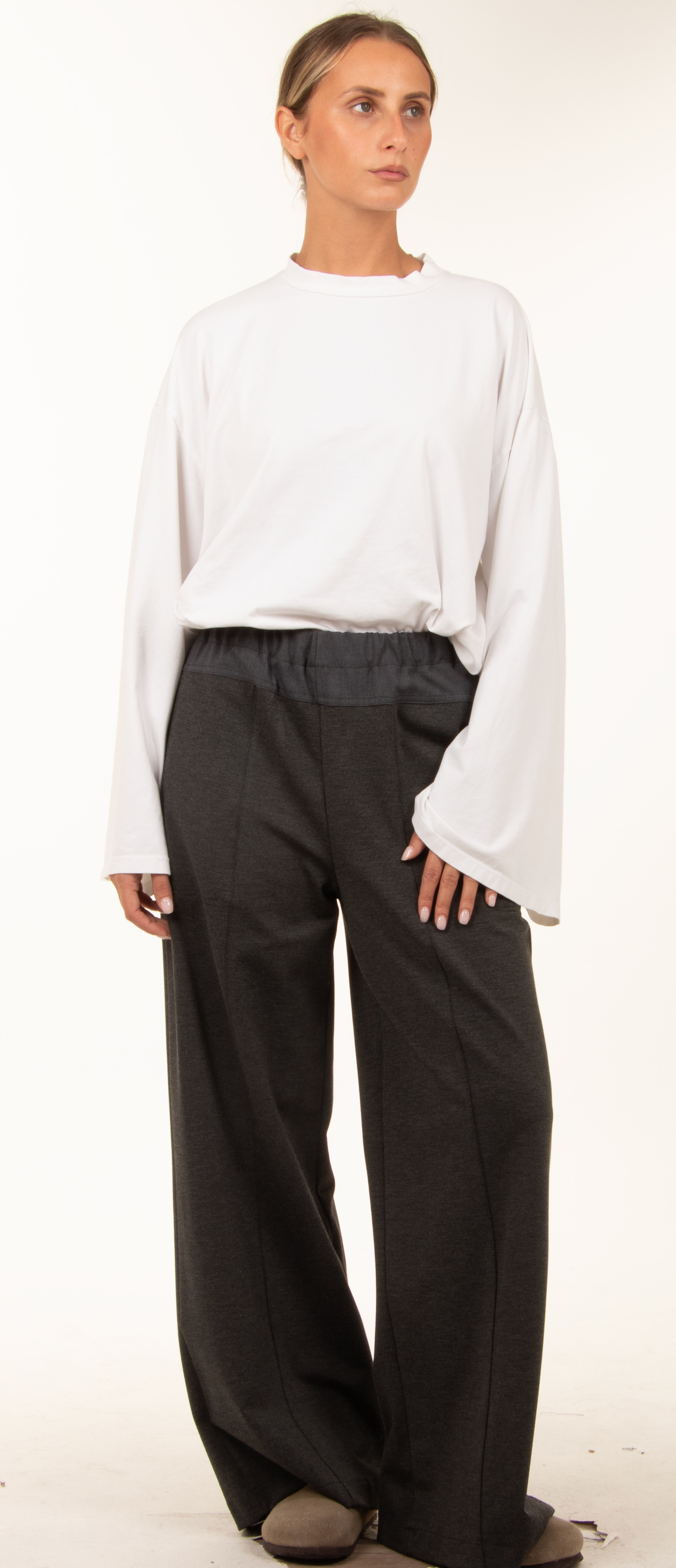 Wide‑Leg High‑Waist Trousers