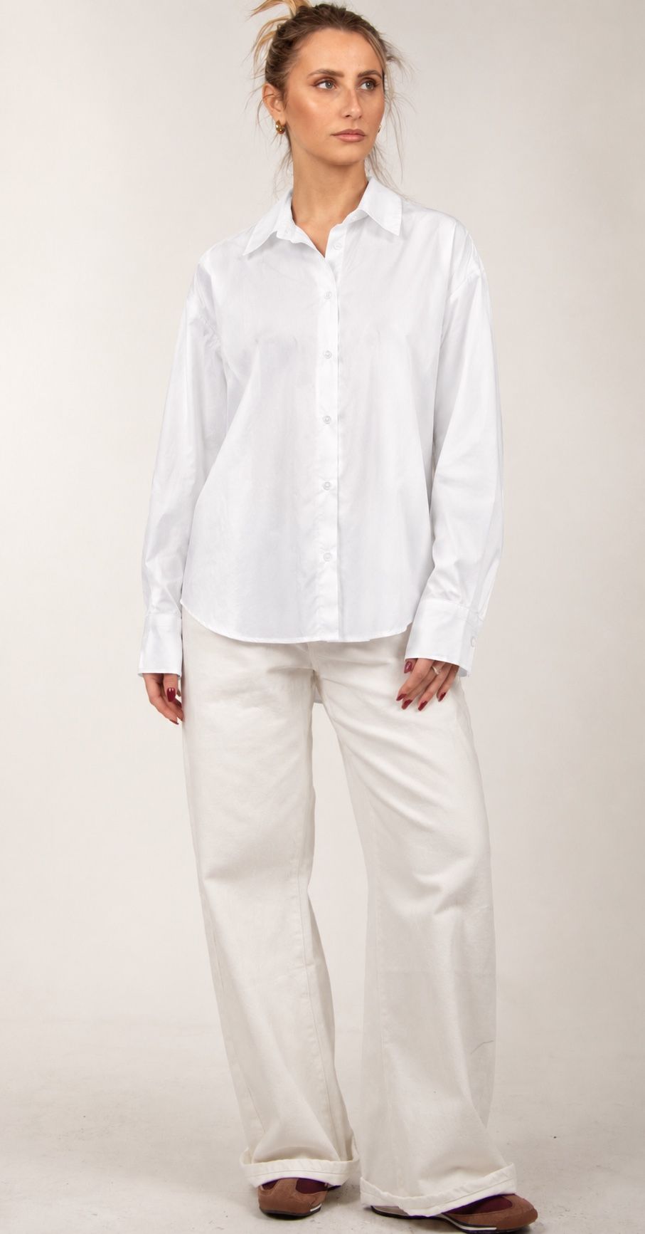 Oversized Shirt with Collar