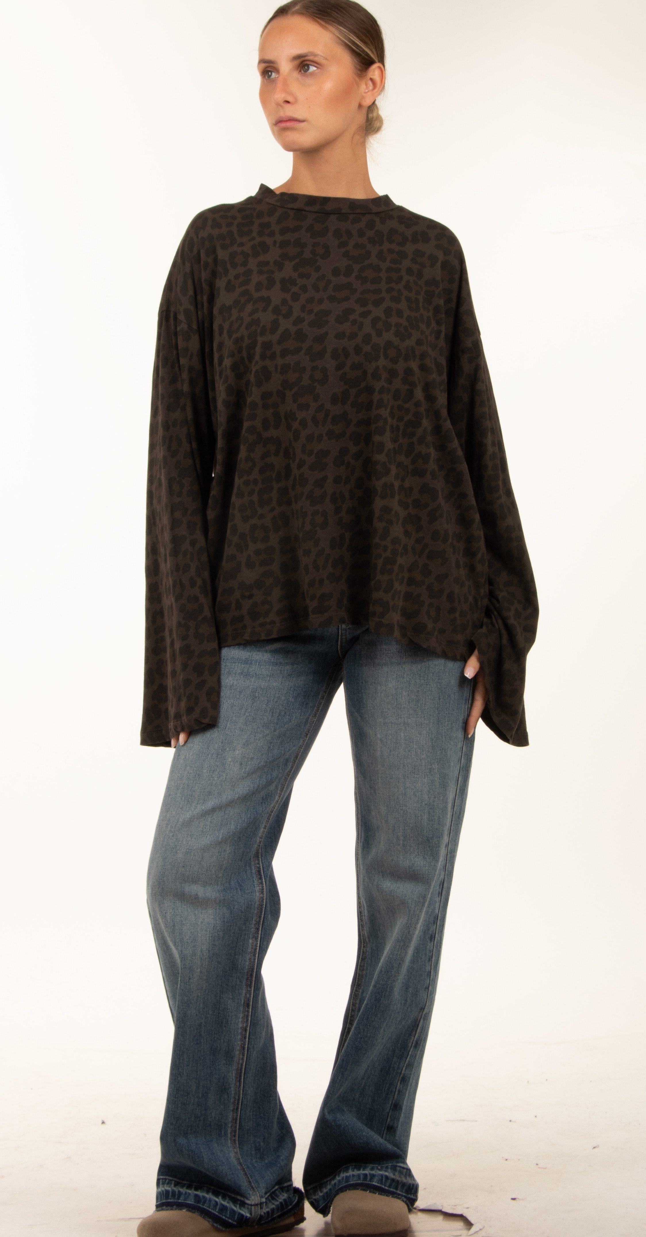 Relaxed Leopard-Print Blouse