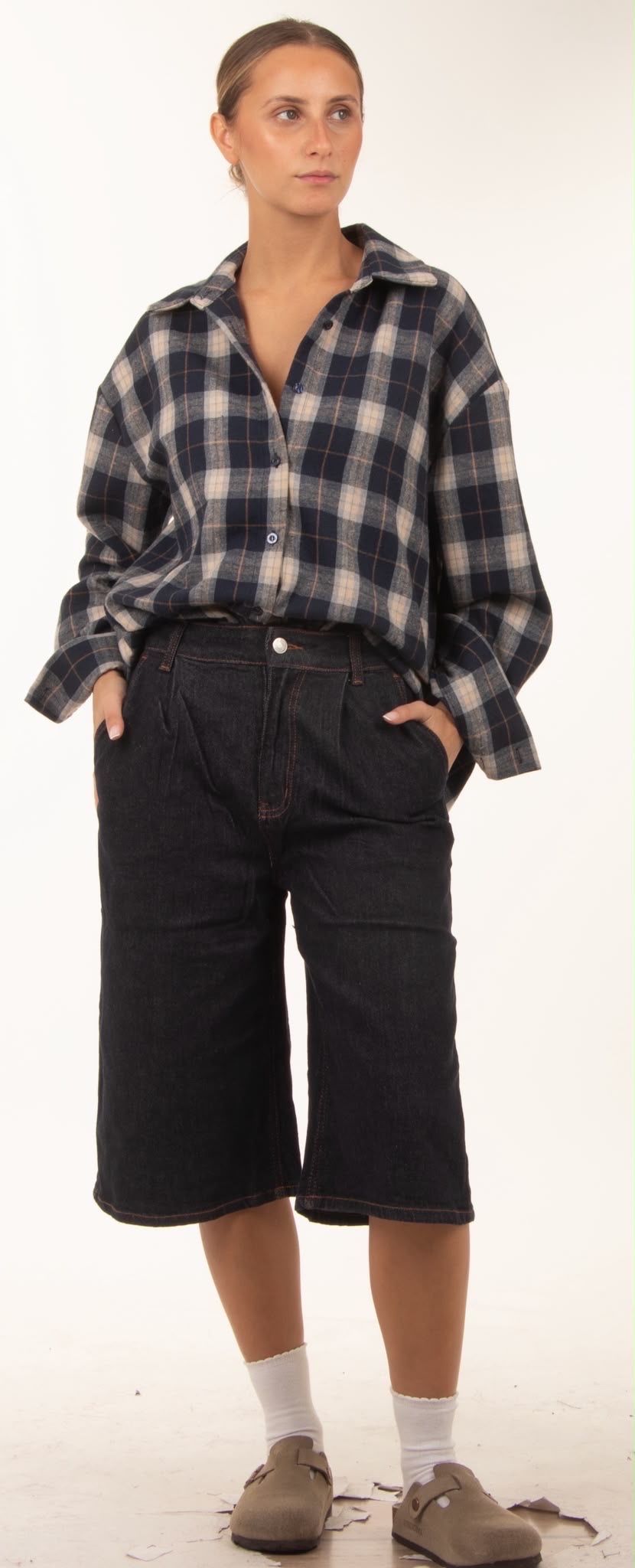 High-Rise Bermuda Shorts