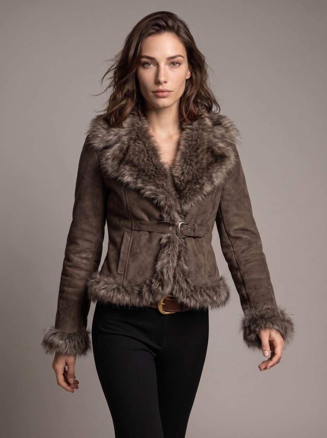 Tailored Jacket with Fur Trim