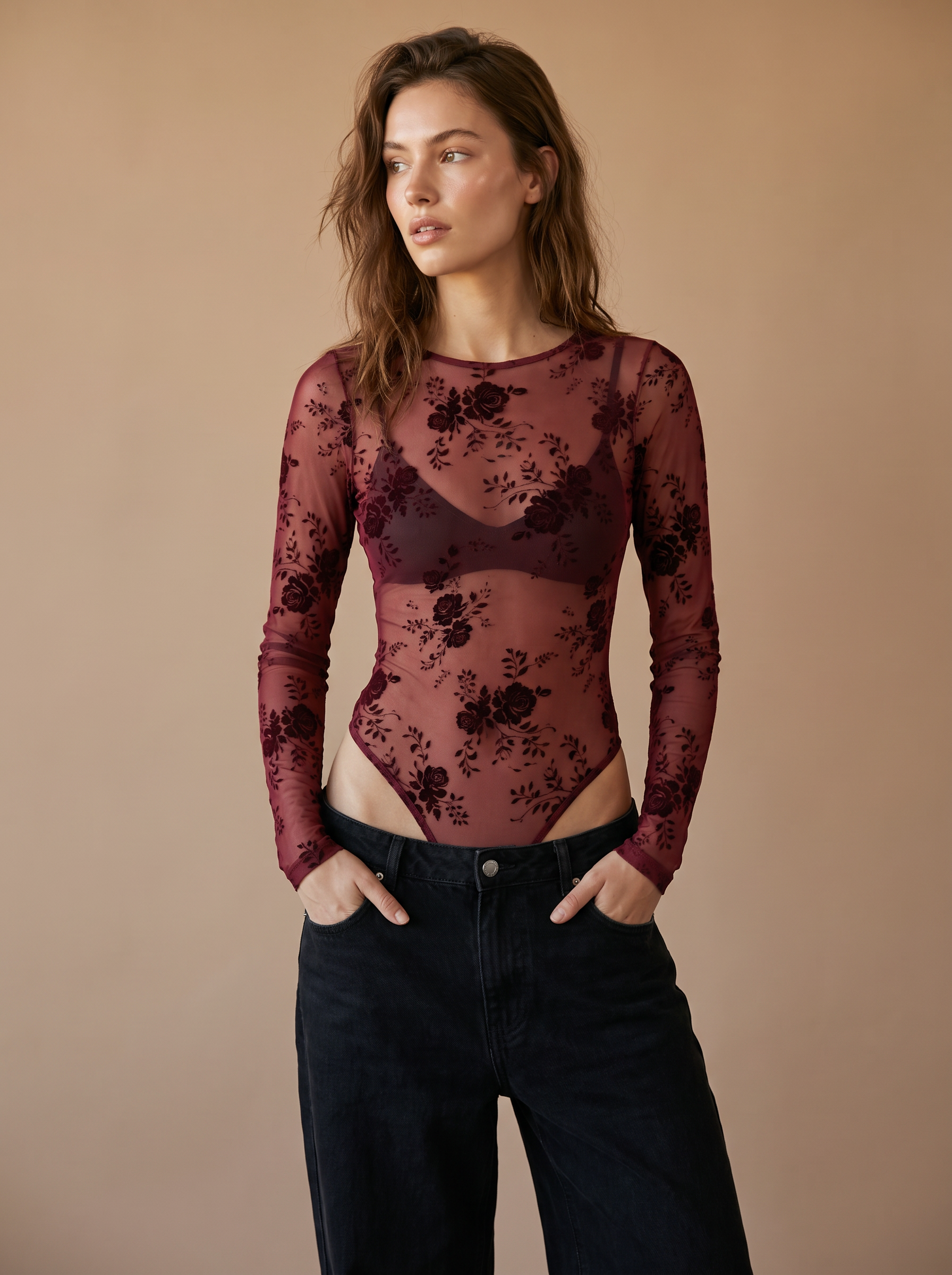 Fitted Long-Sleeve Top