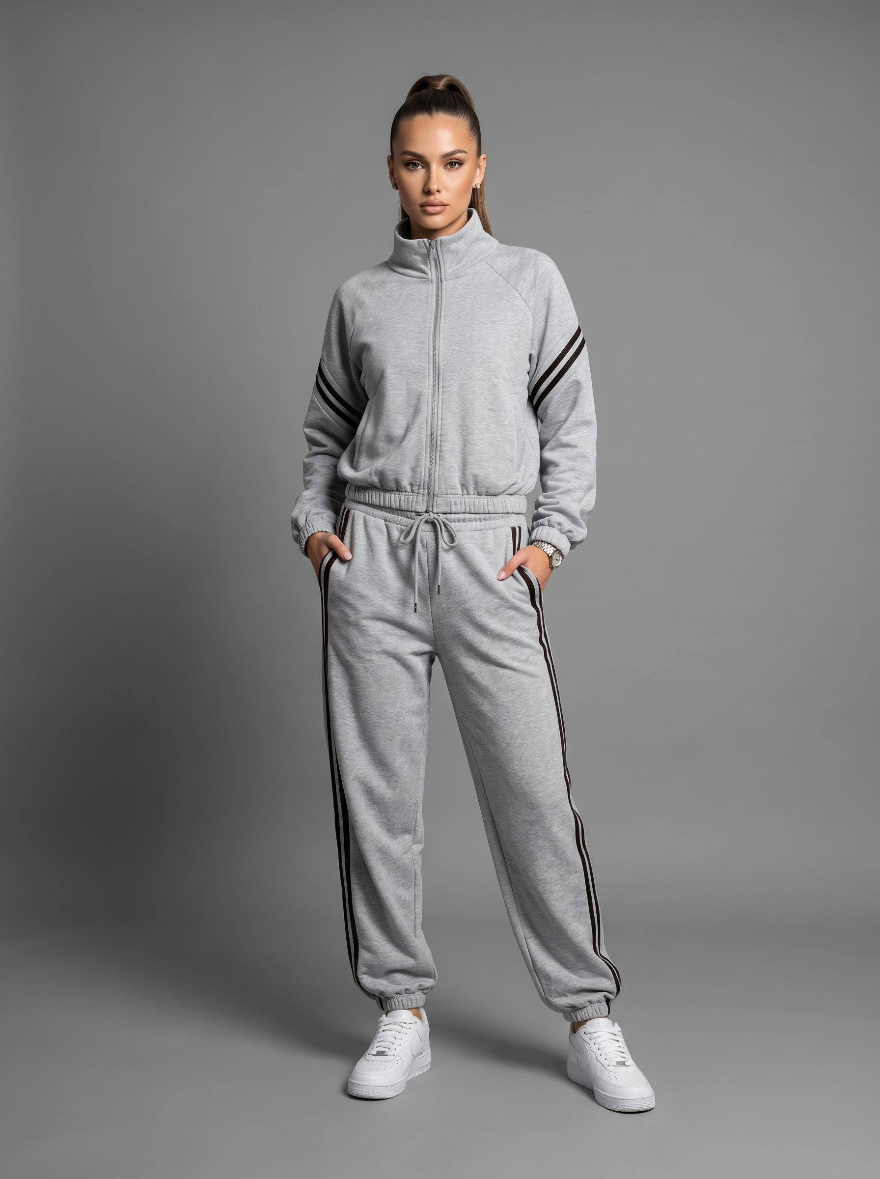 High‑Waist Jogger Trousers