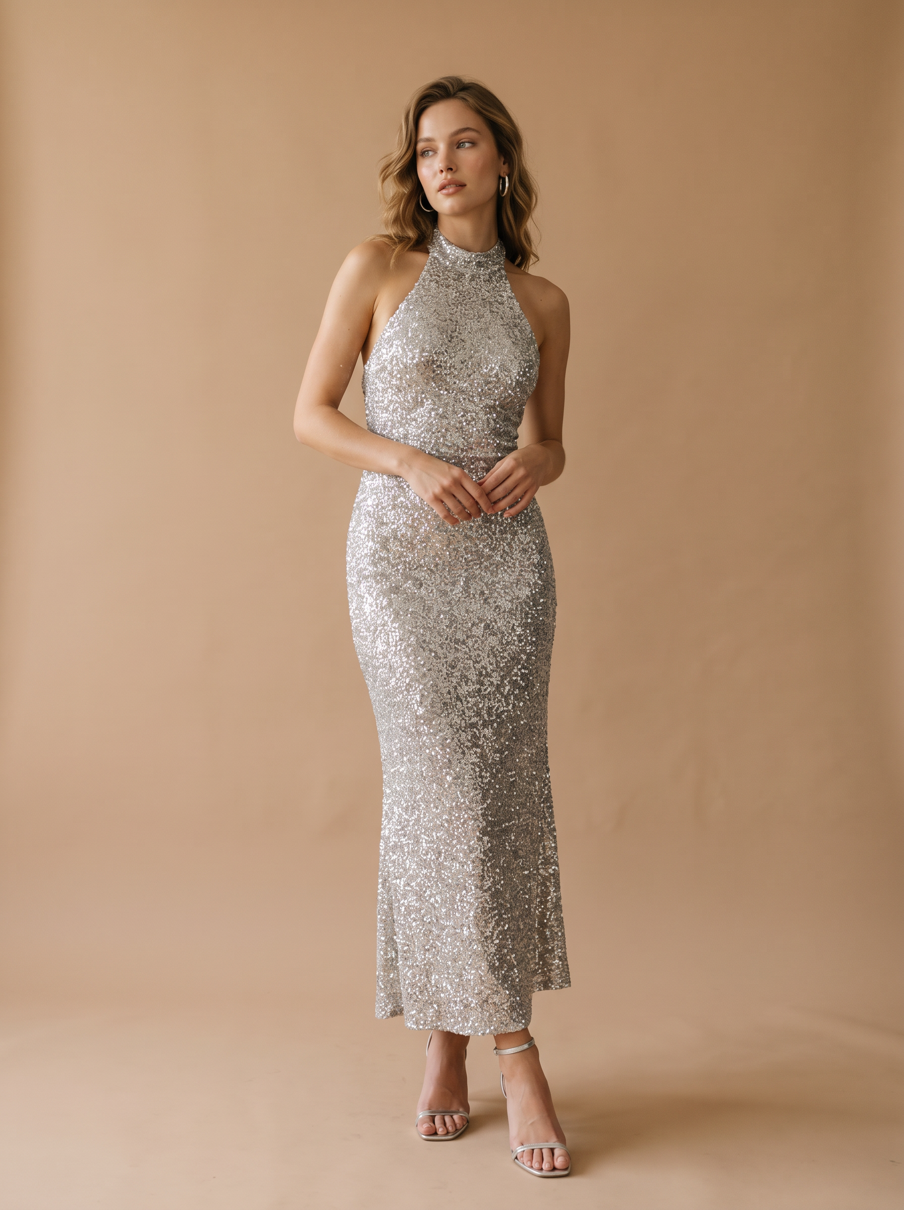 Halter Mermaid Maxi Dress