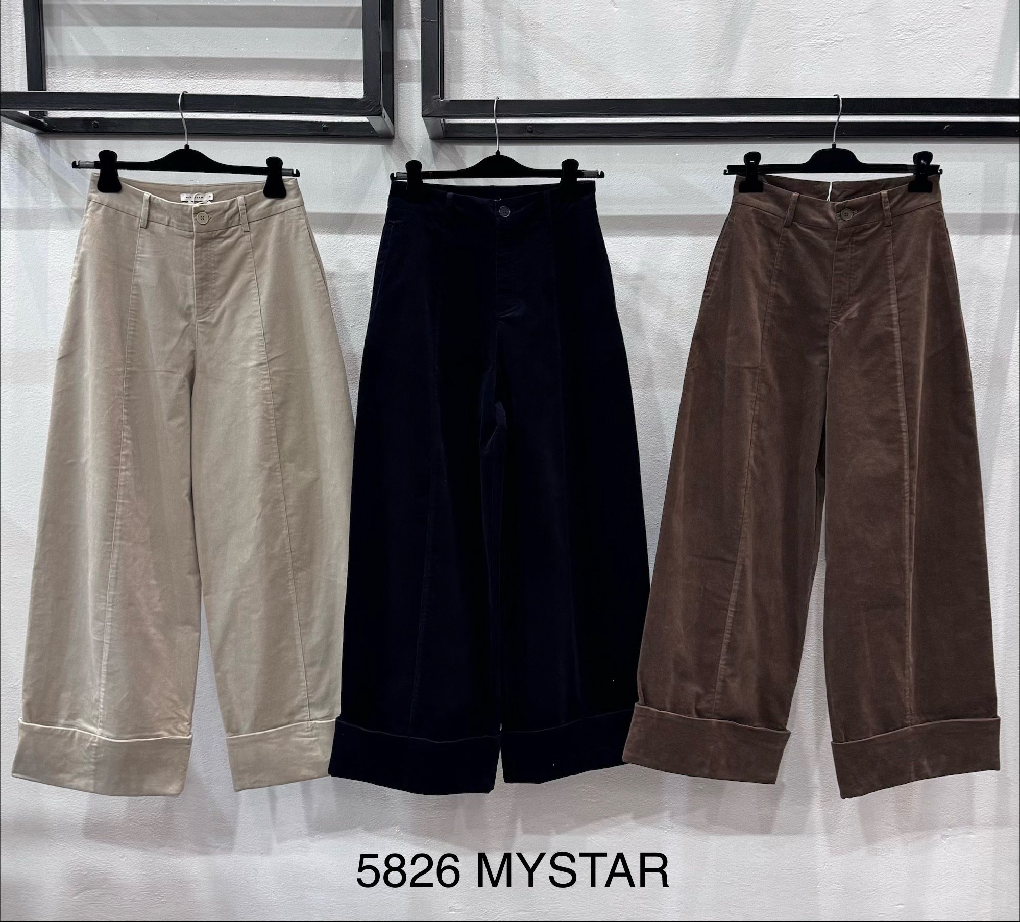 High-Waist Wide-Leg Trousers