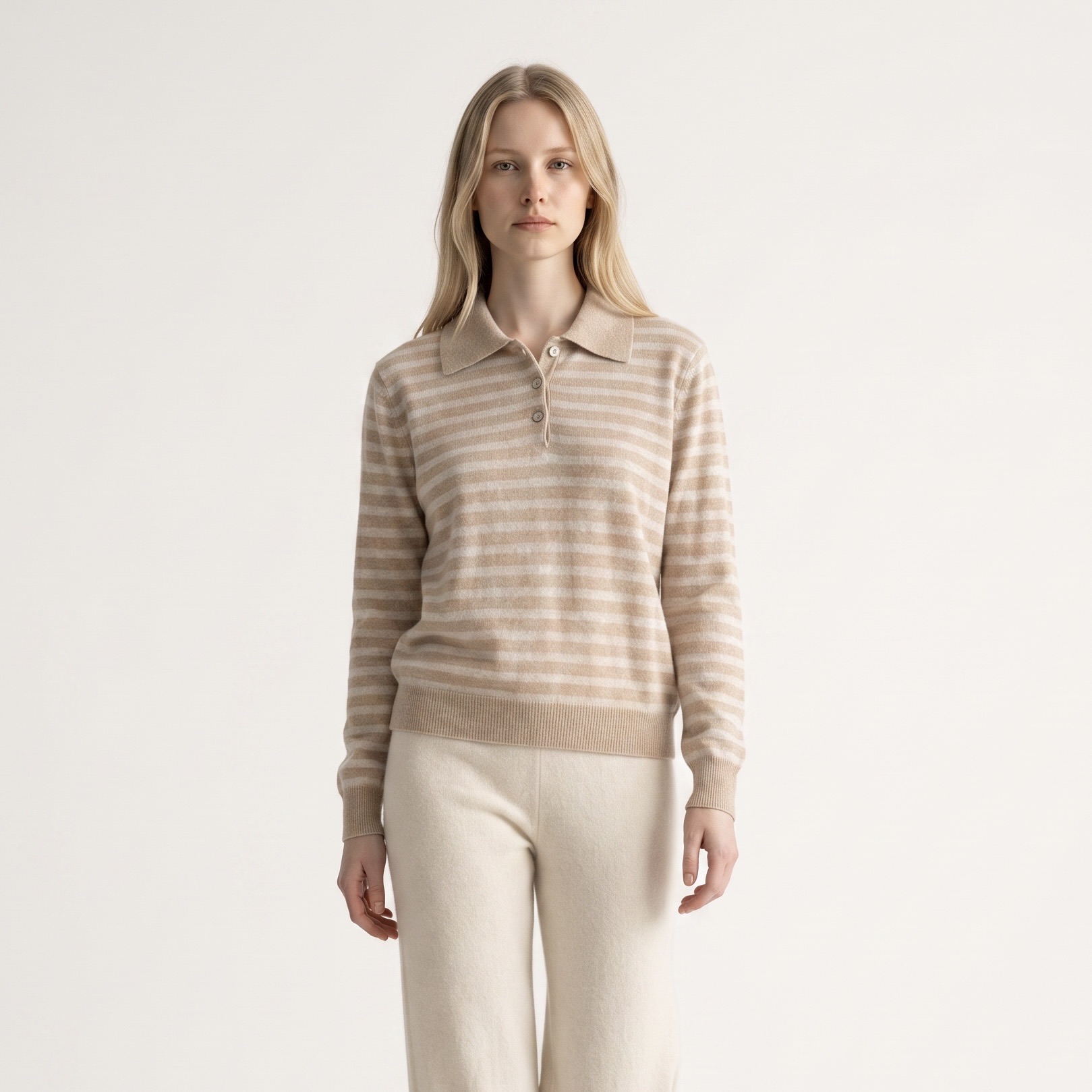 Striped Polo Sweater