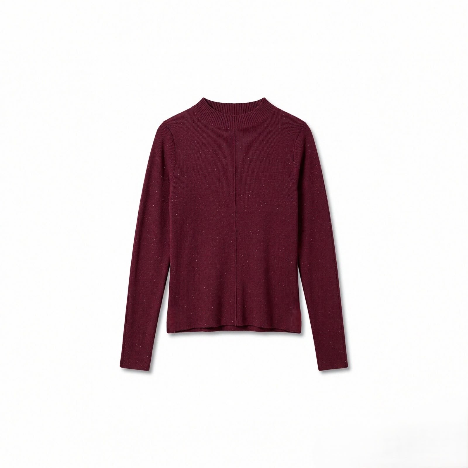 Simple Funnel-Neck Sweater