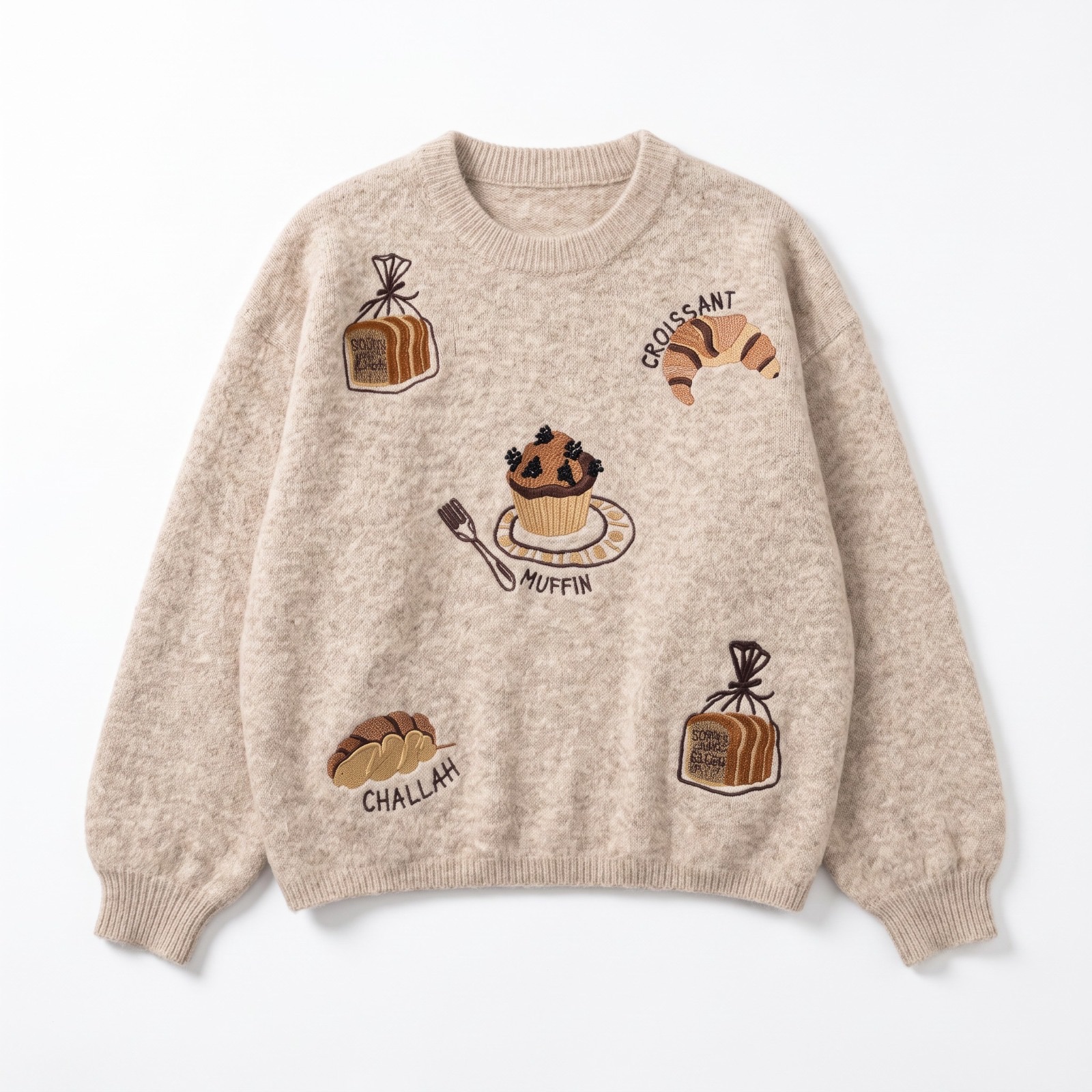Soft Sweater with Embroidered Detail