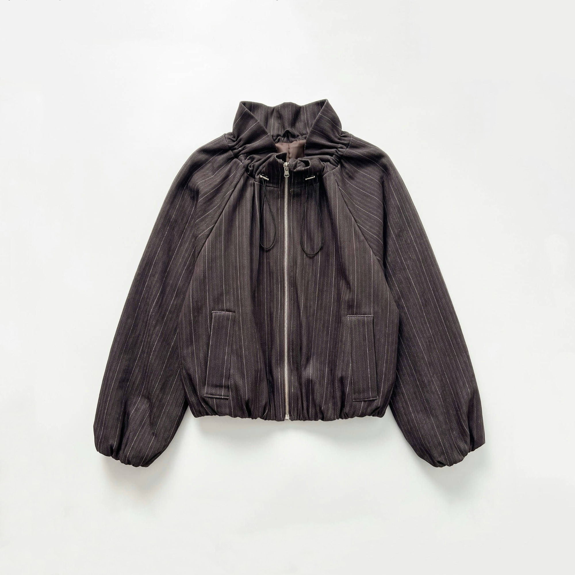 Bomber Jacket with Balloon Sleeves