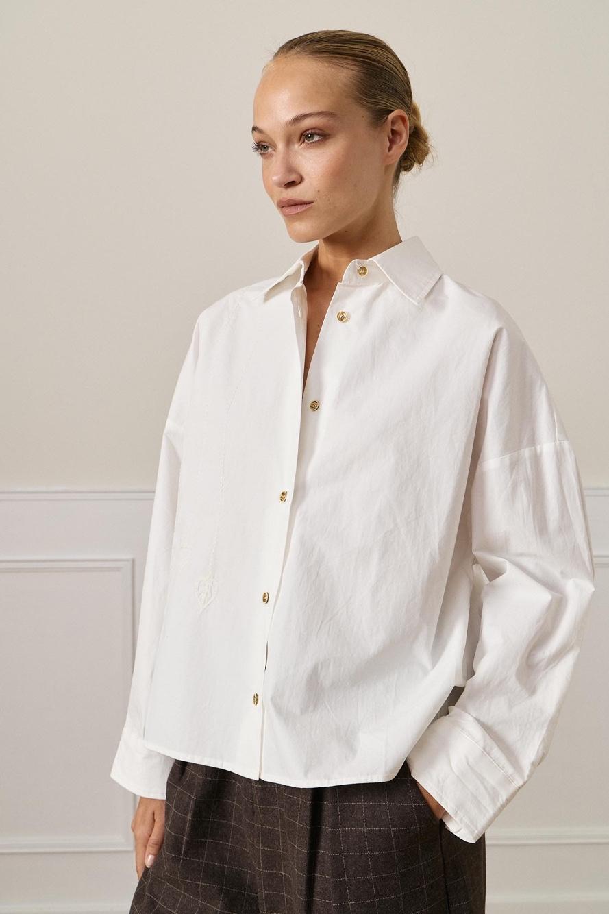 Oversized Shirt with Embroidery
