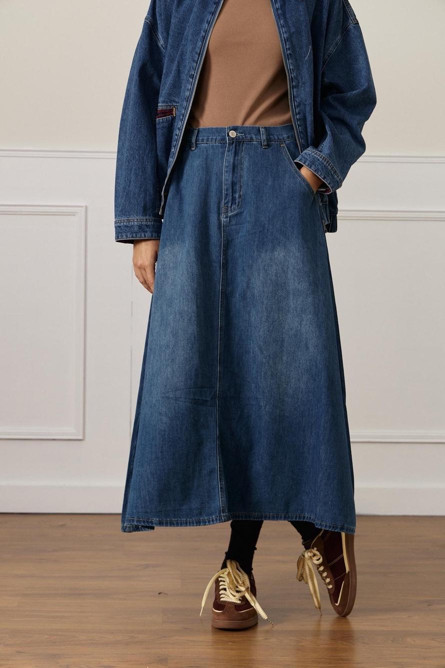 A-line Maxi Skirt with Pockets
