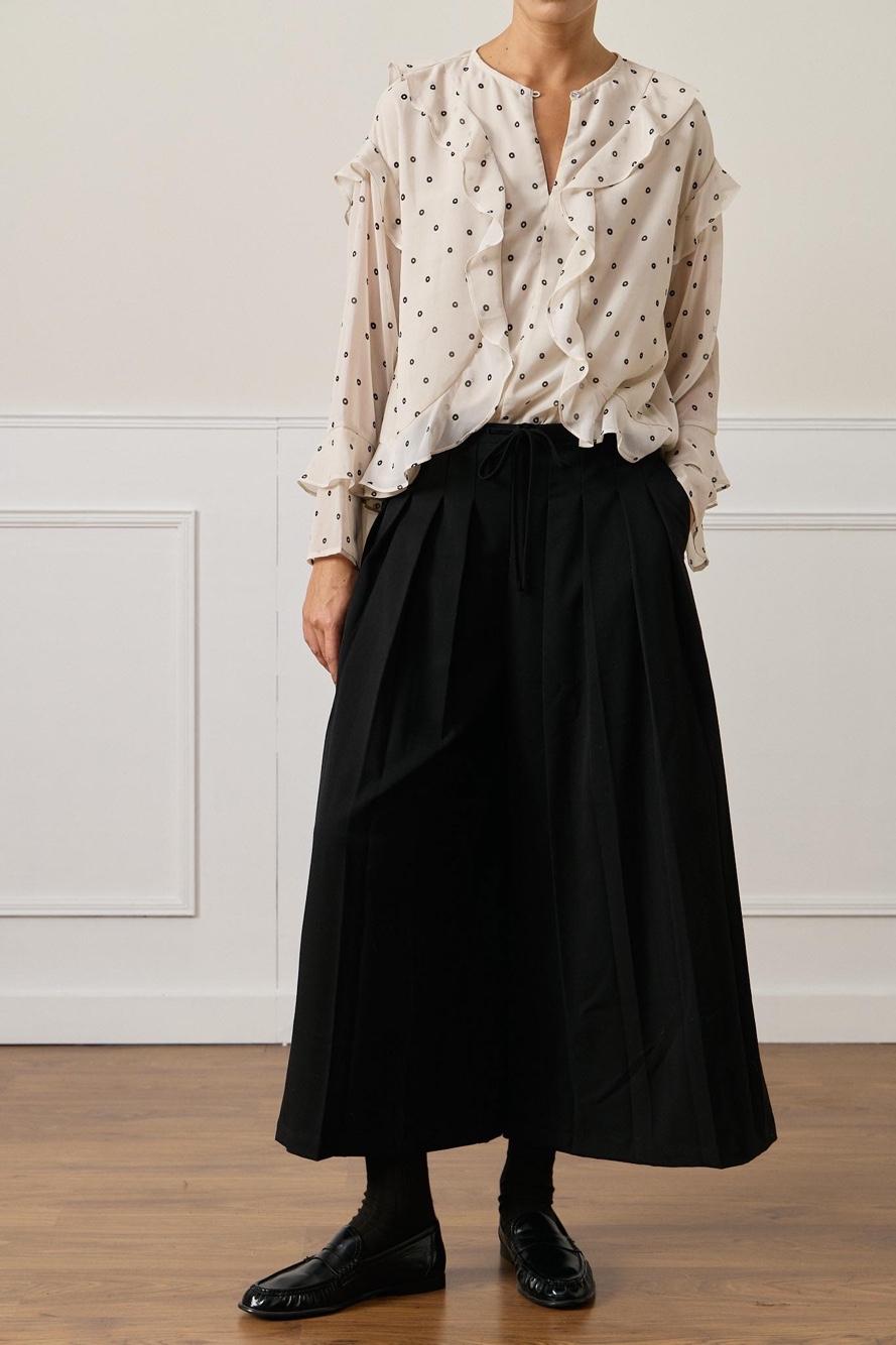 Pleated Culotte Trousers