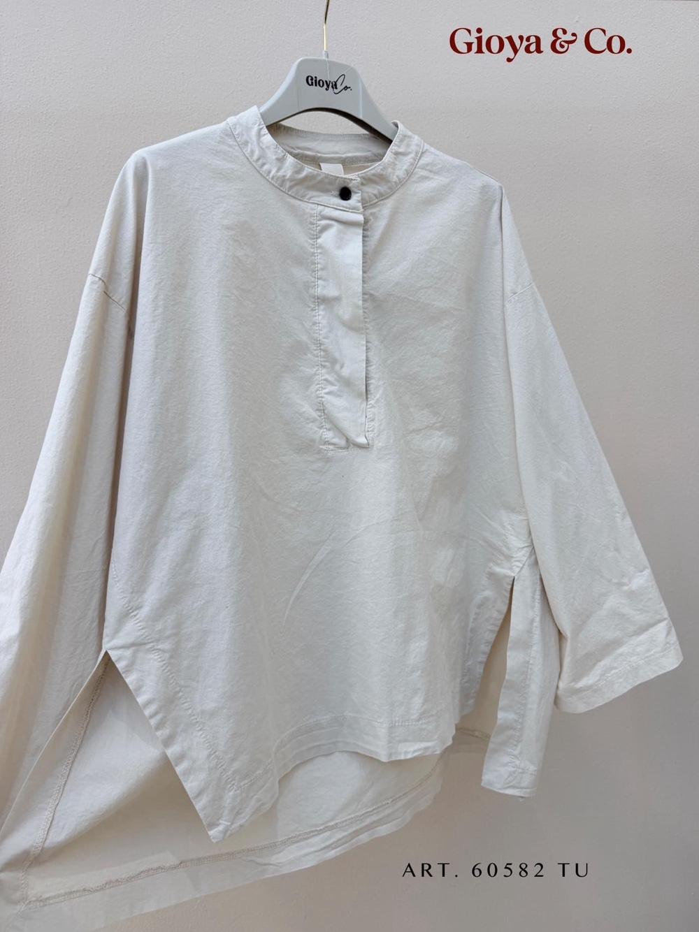 Shirt Blouse with Stand Collar