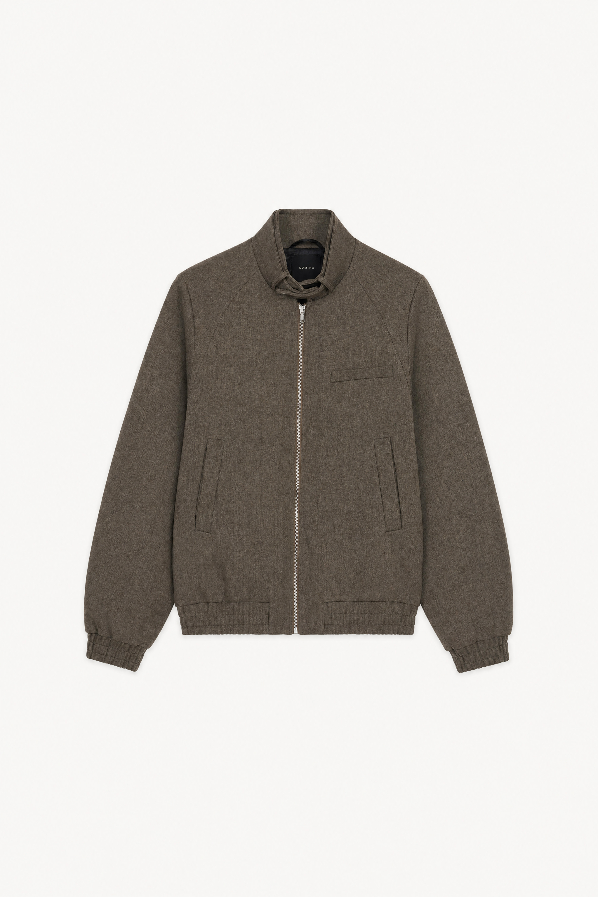 Stand-Collar Bomber Jacket