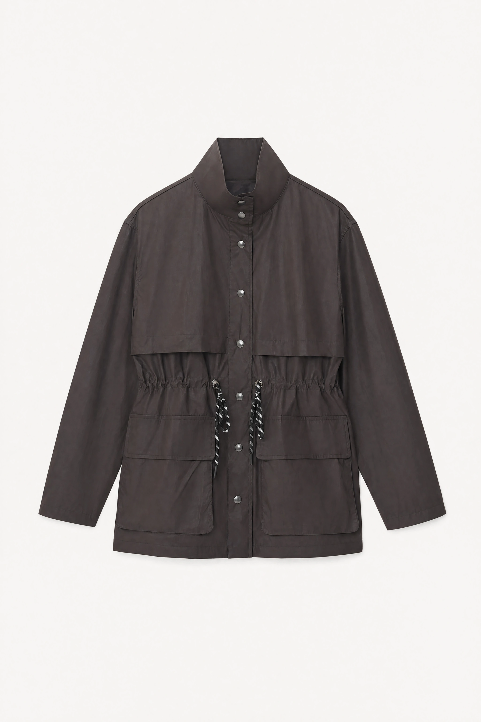 Extended Parka Jacket with Stand Collar
