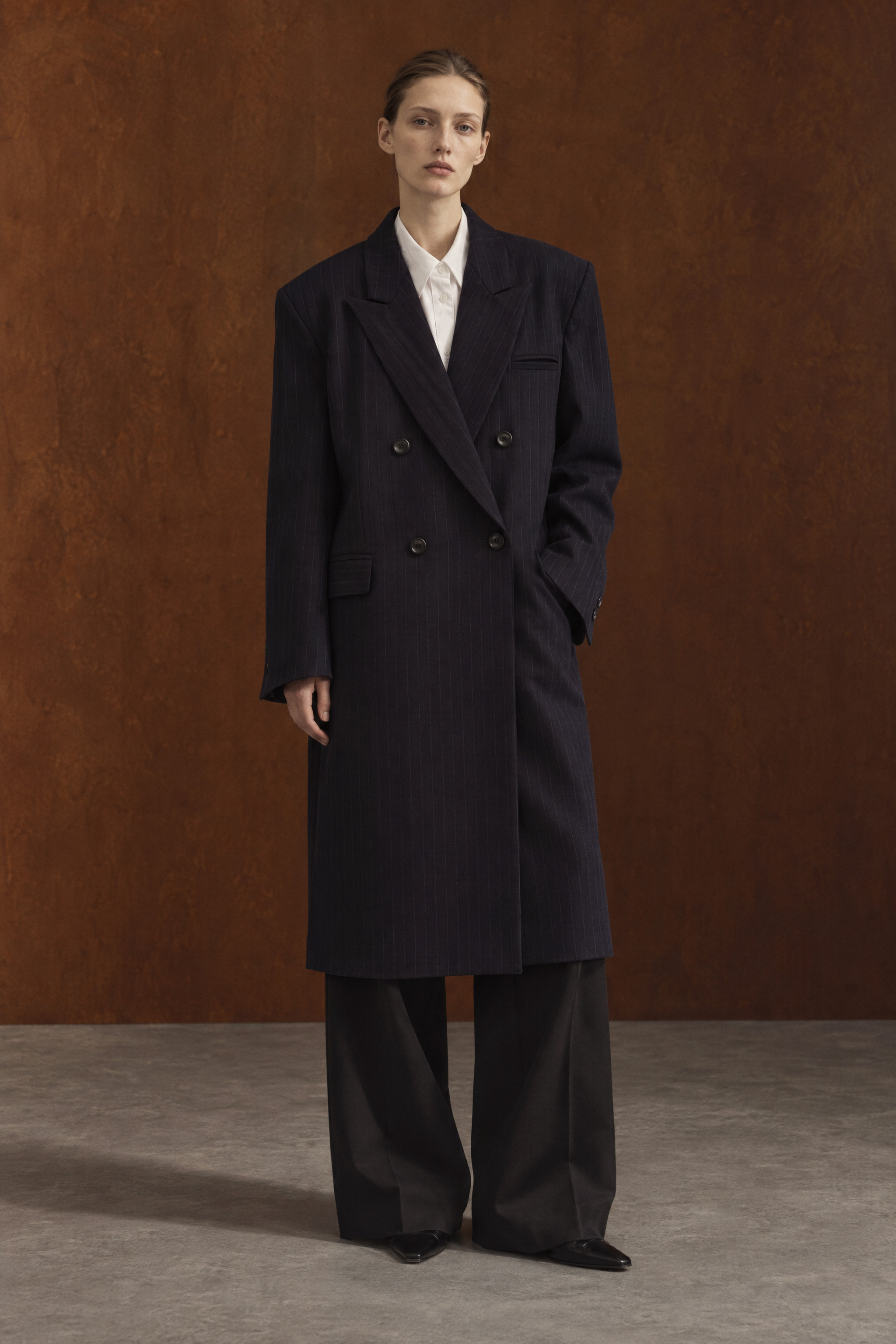 Oversized Tailored Coat with Lapels