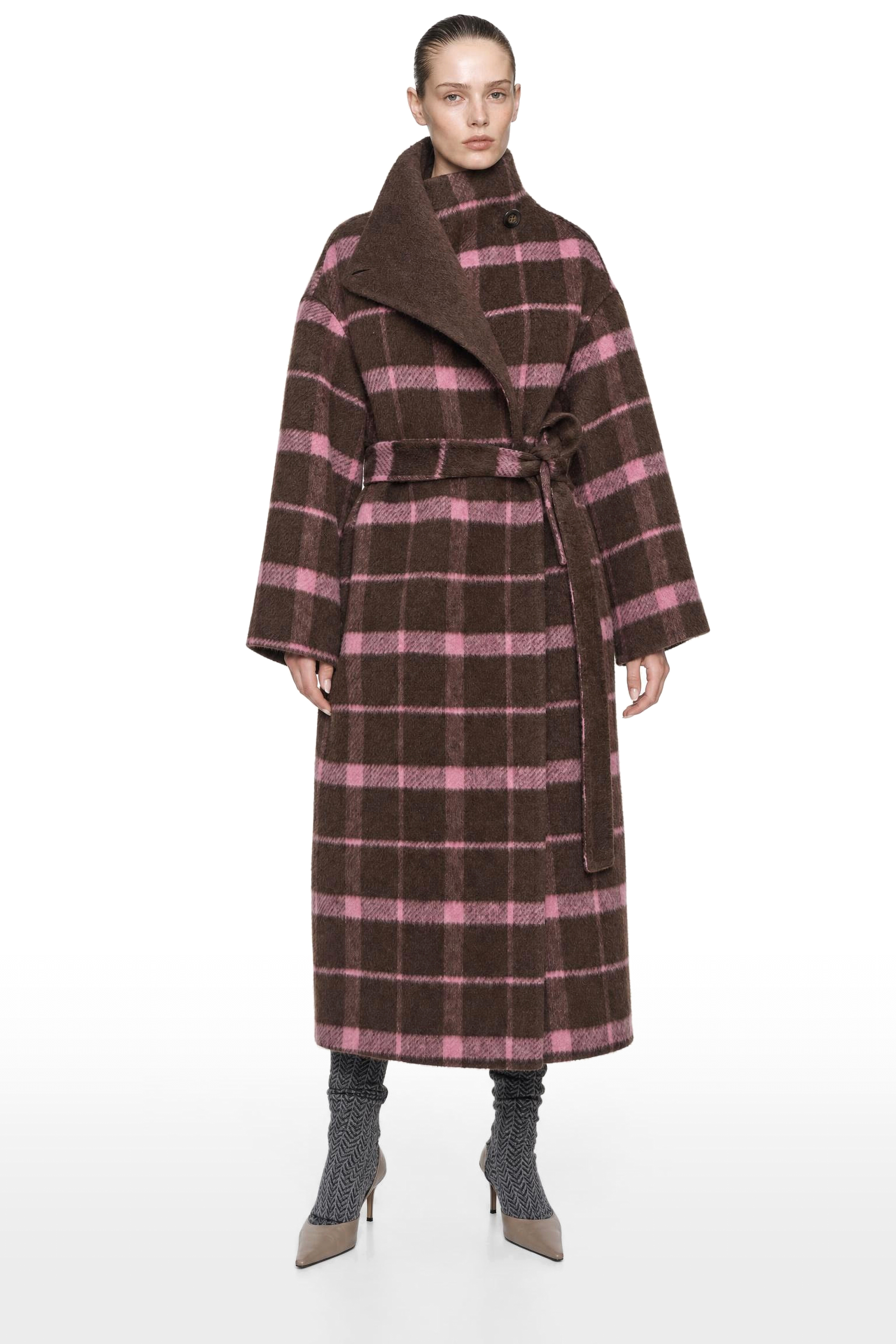 Maxi Check Coat