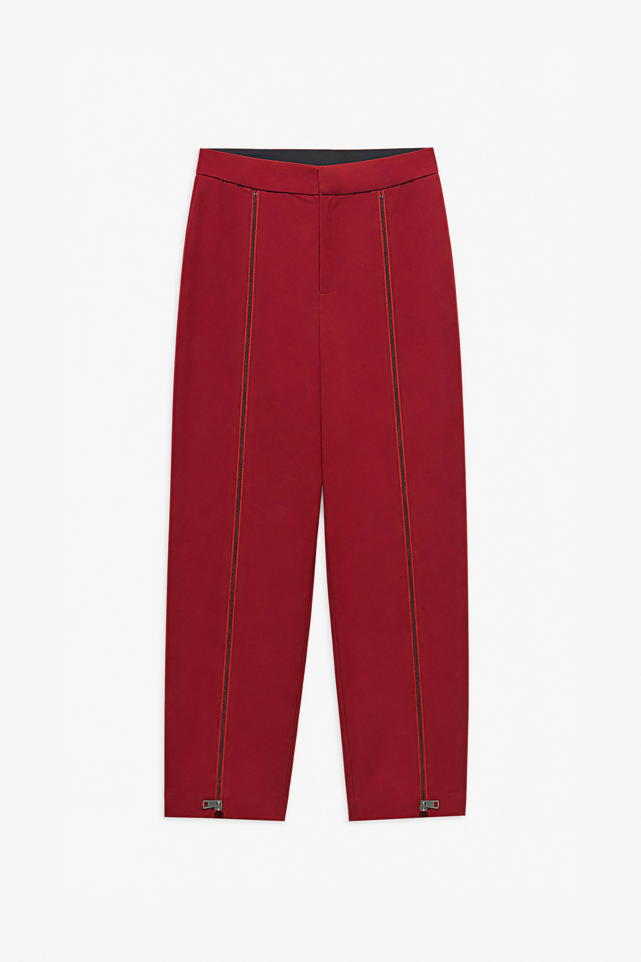 High-Waisted Straight Trousers