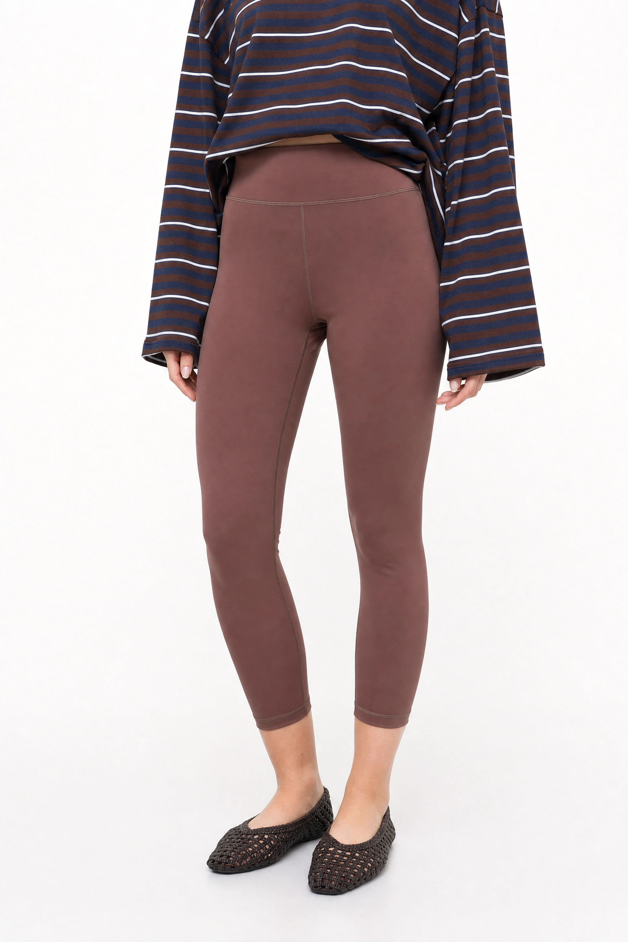 High‑Waist Button Leggings