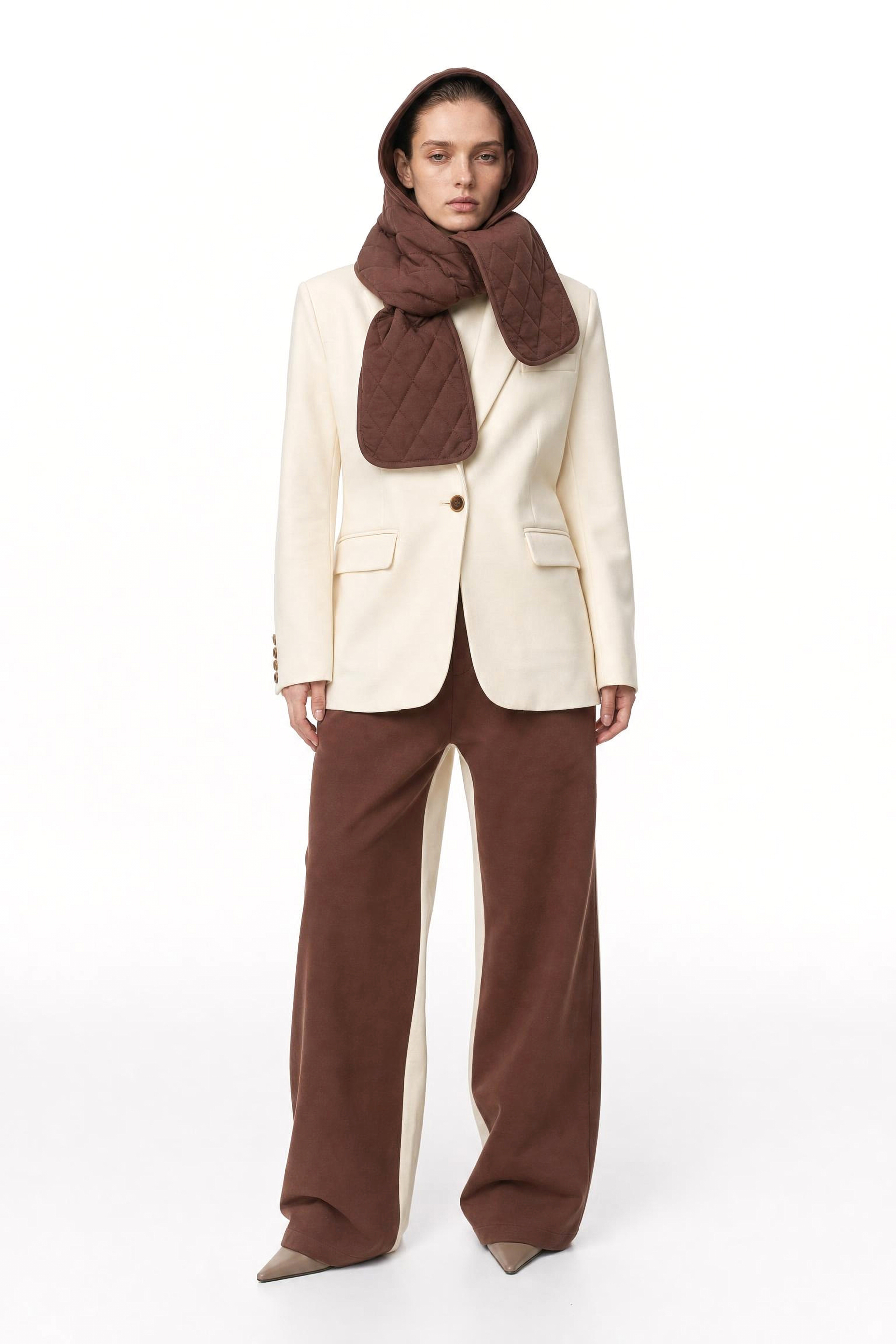 Wide-Leg Pleated Trousers