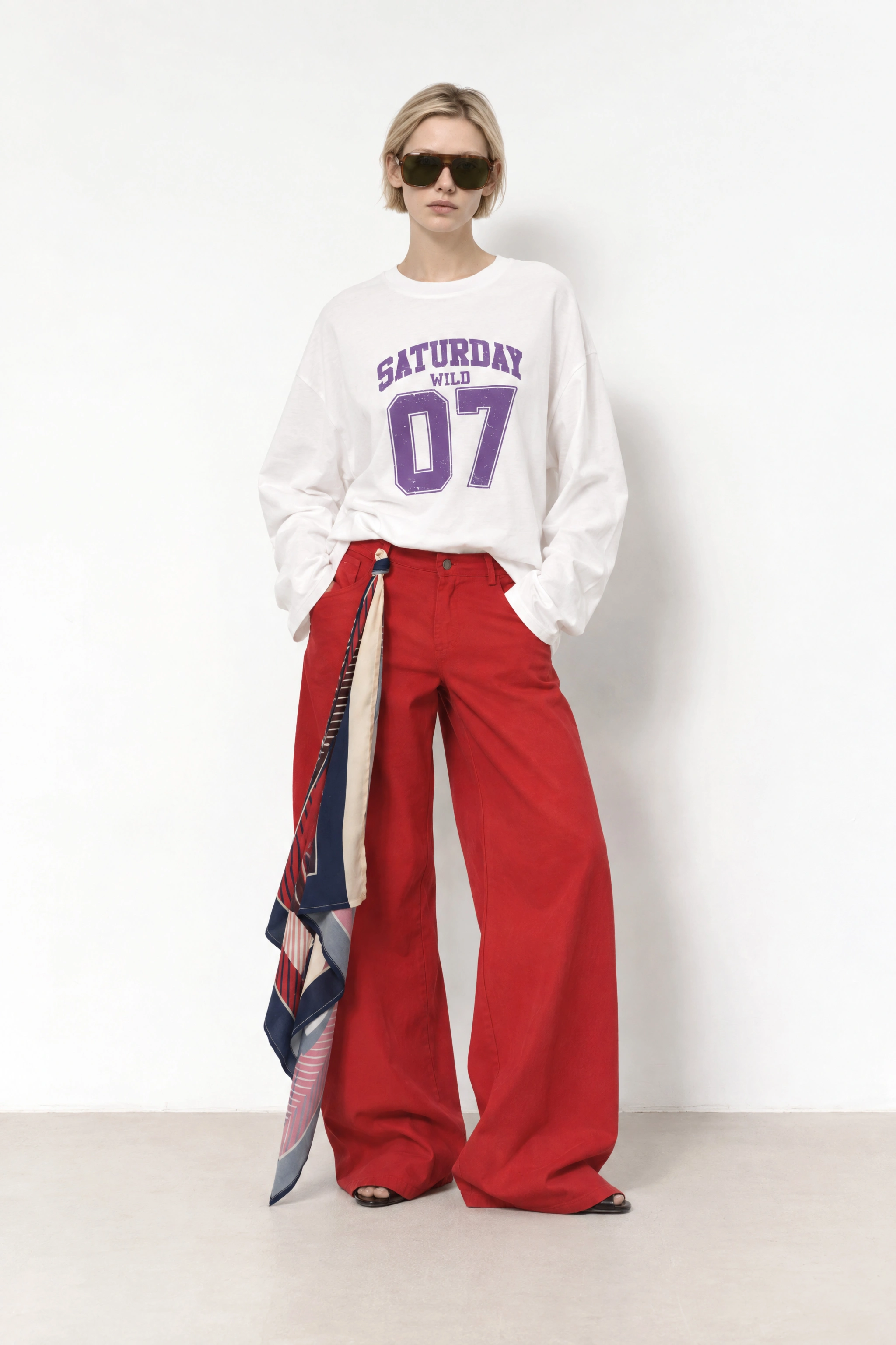 High‑Waist Wide‑Leg Trousers