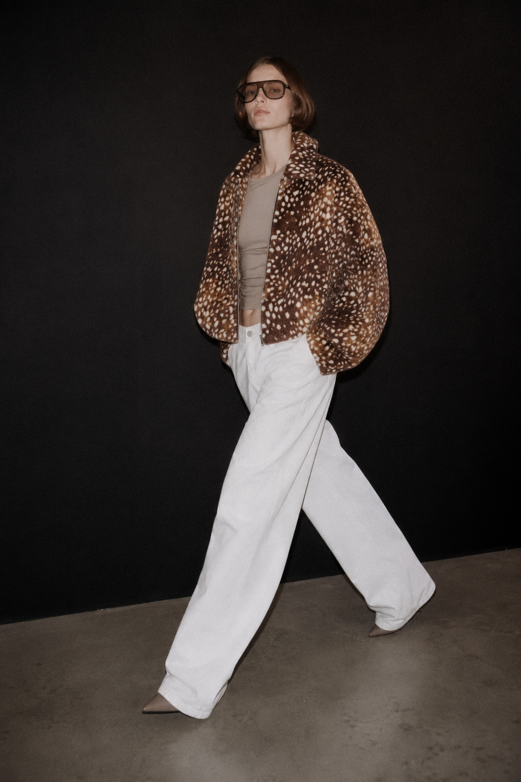 Bomber Jacket with Faux Fur