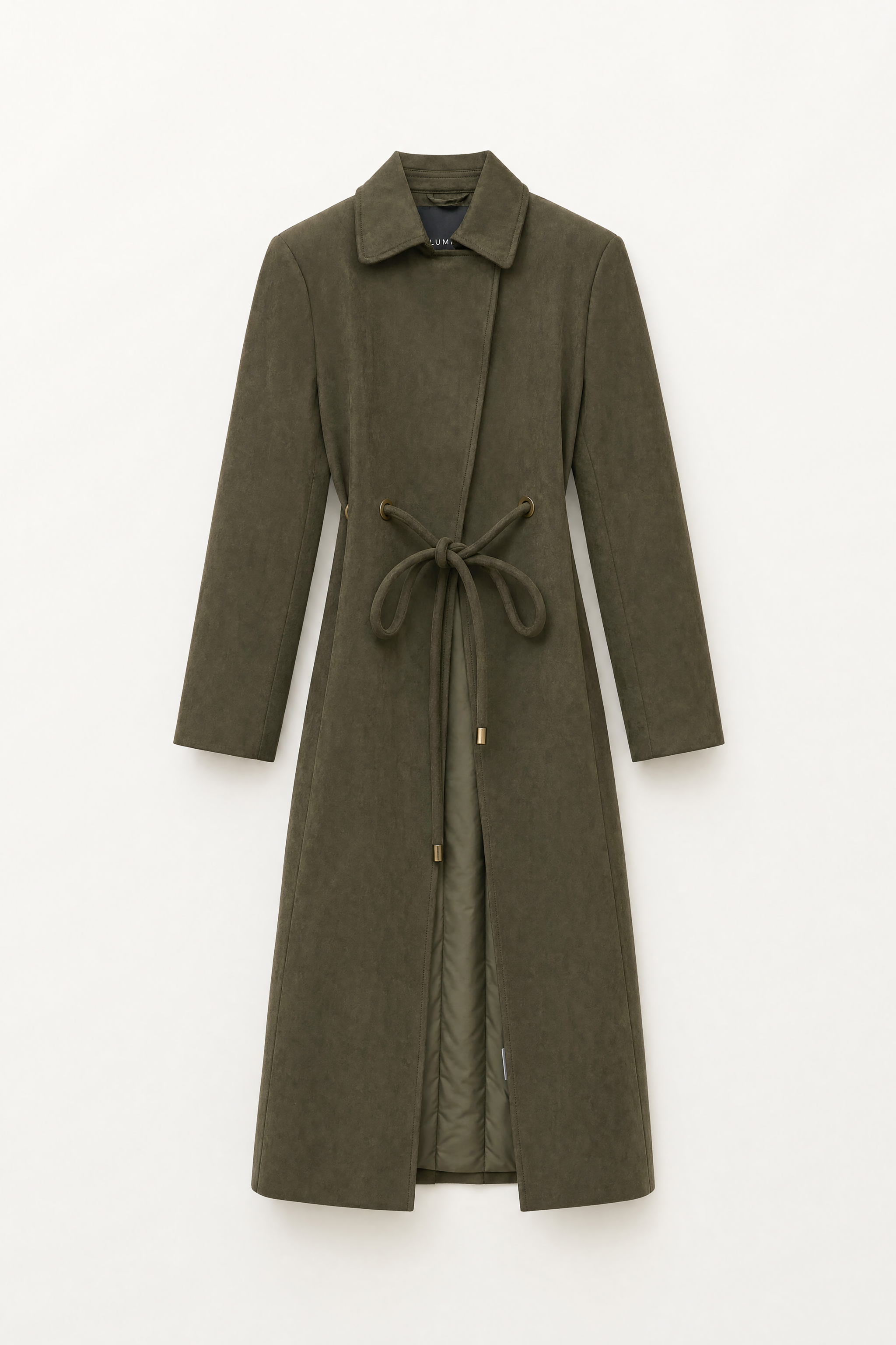 Midi Coat with Drawstring