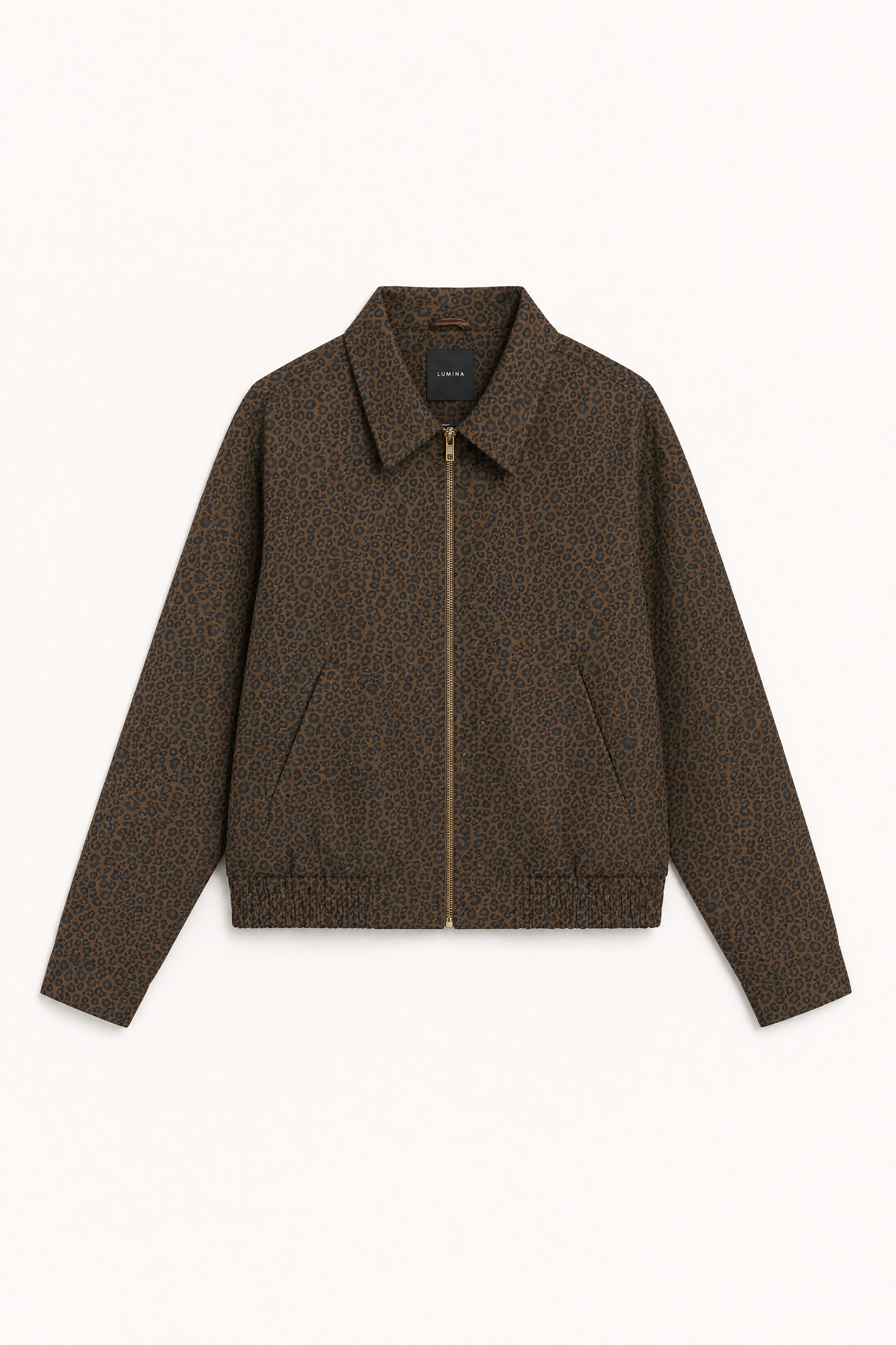 Bomber Jacket with Shirt Collar