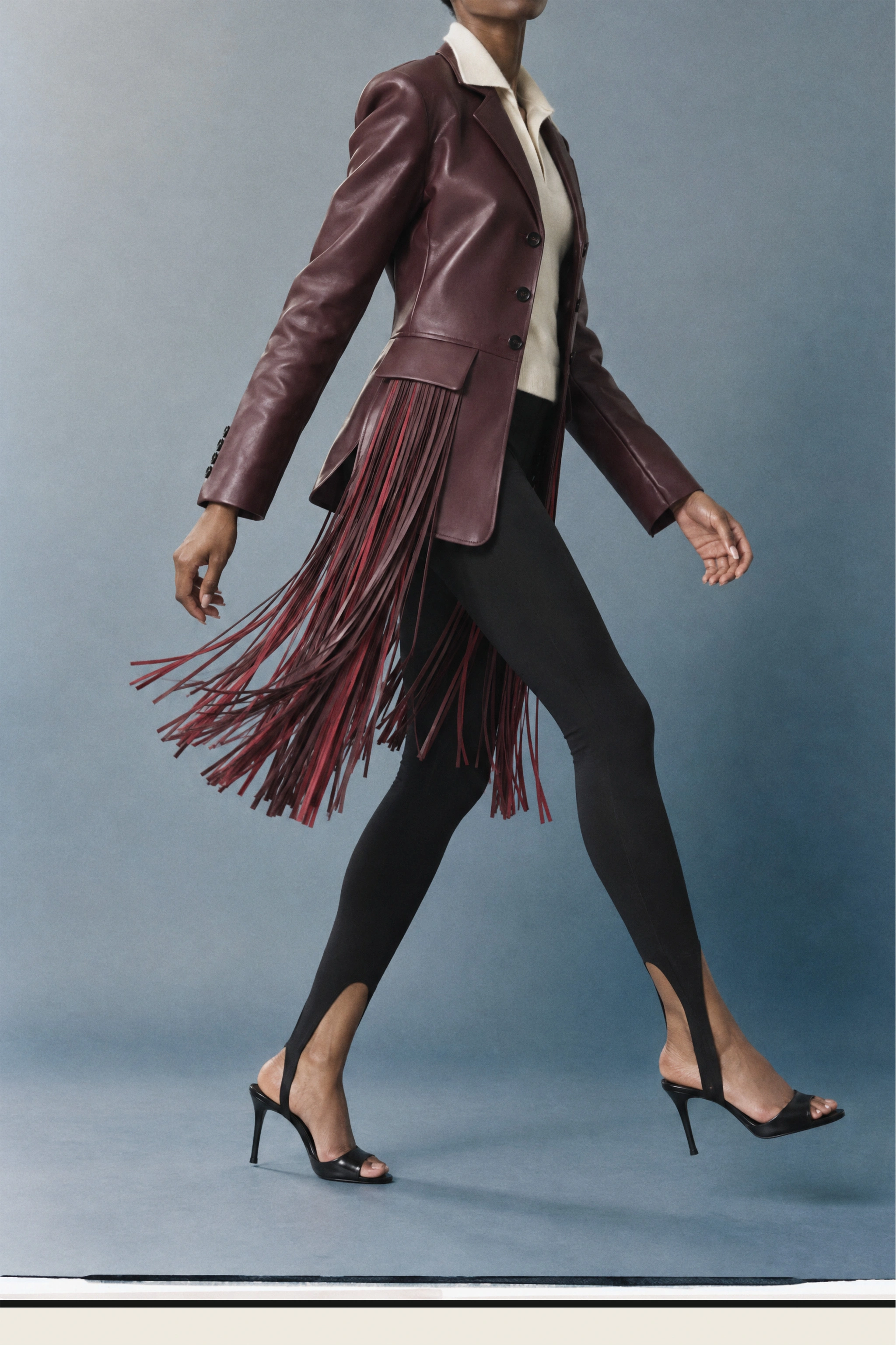 Fitted Blazer with Fringe