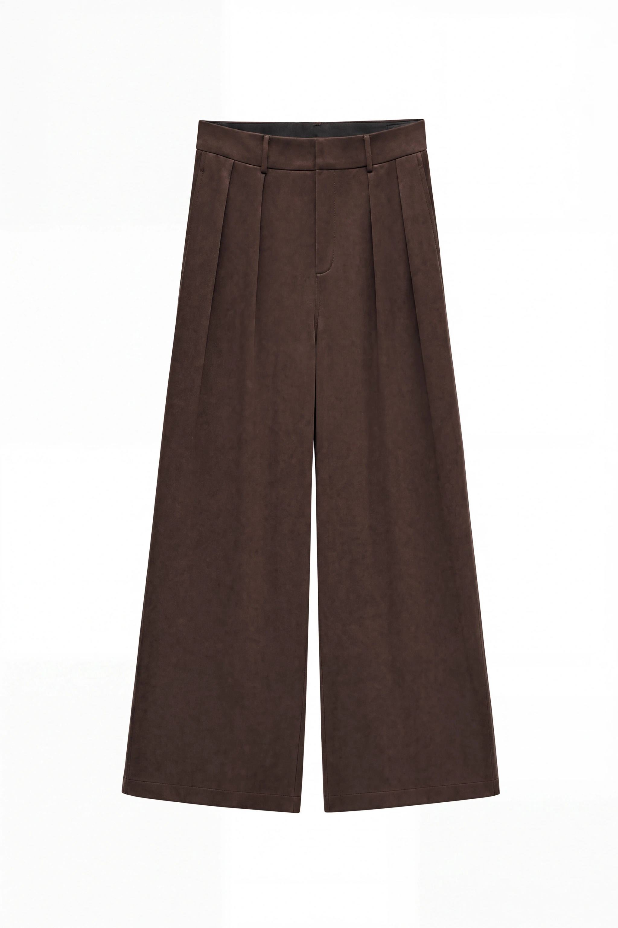 Pleated Wide‑Leg Trousers