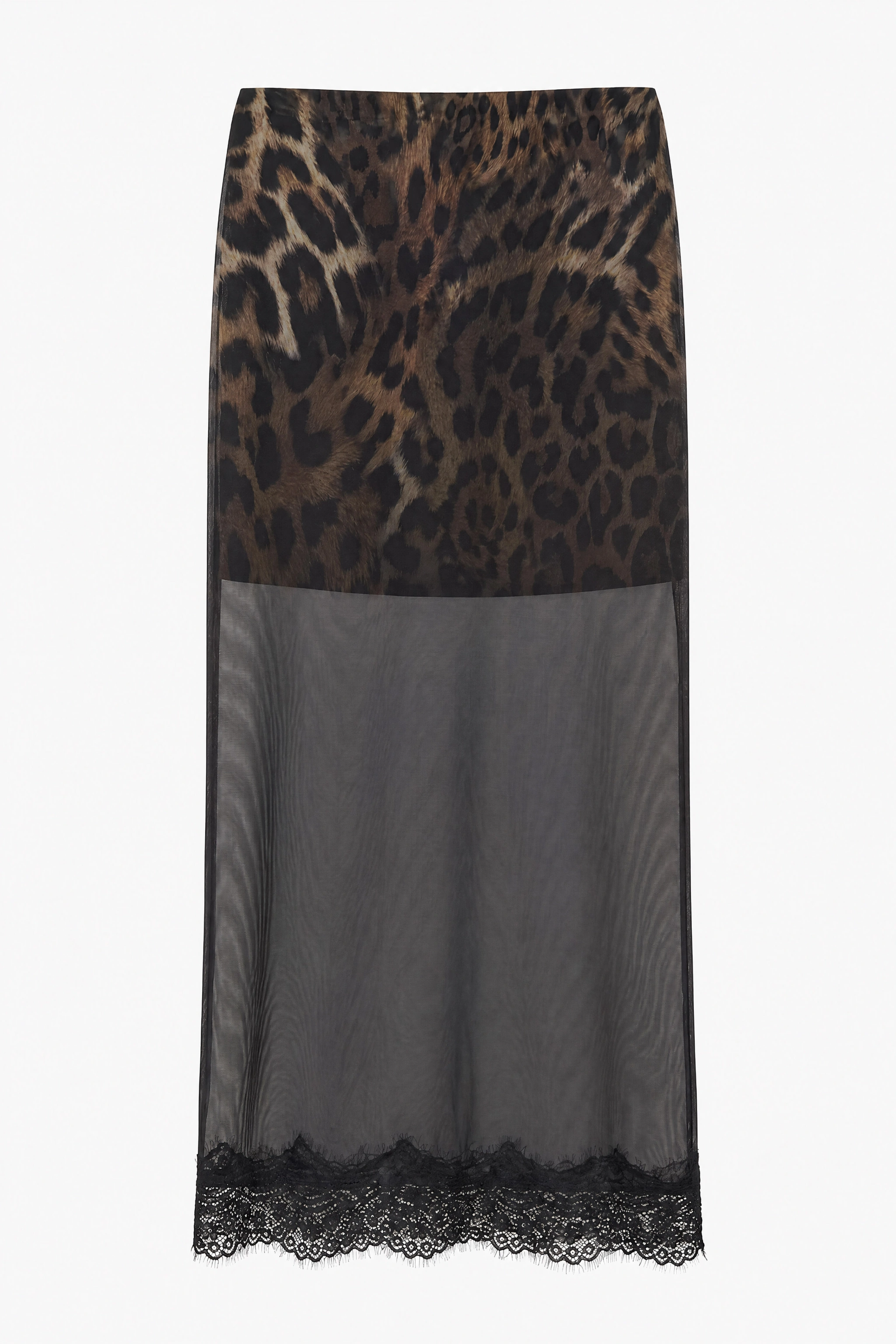 Midi Pencil Skirt in Leopard Print