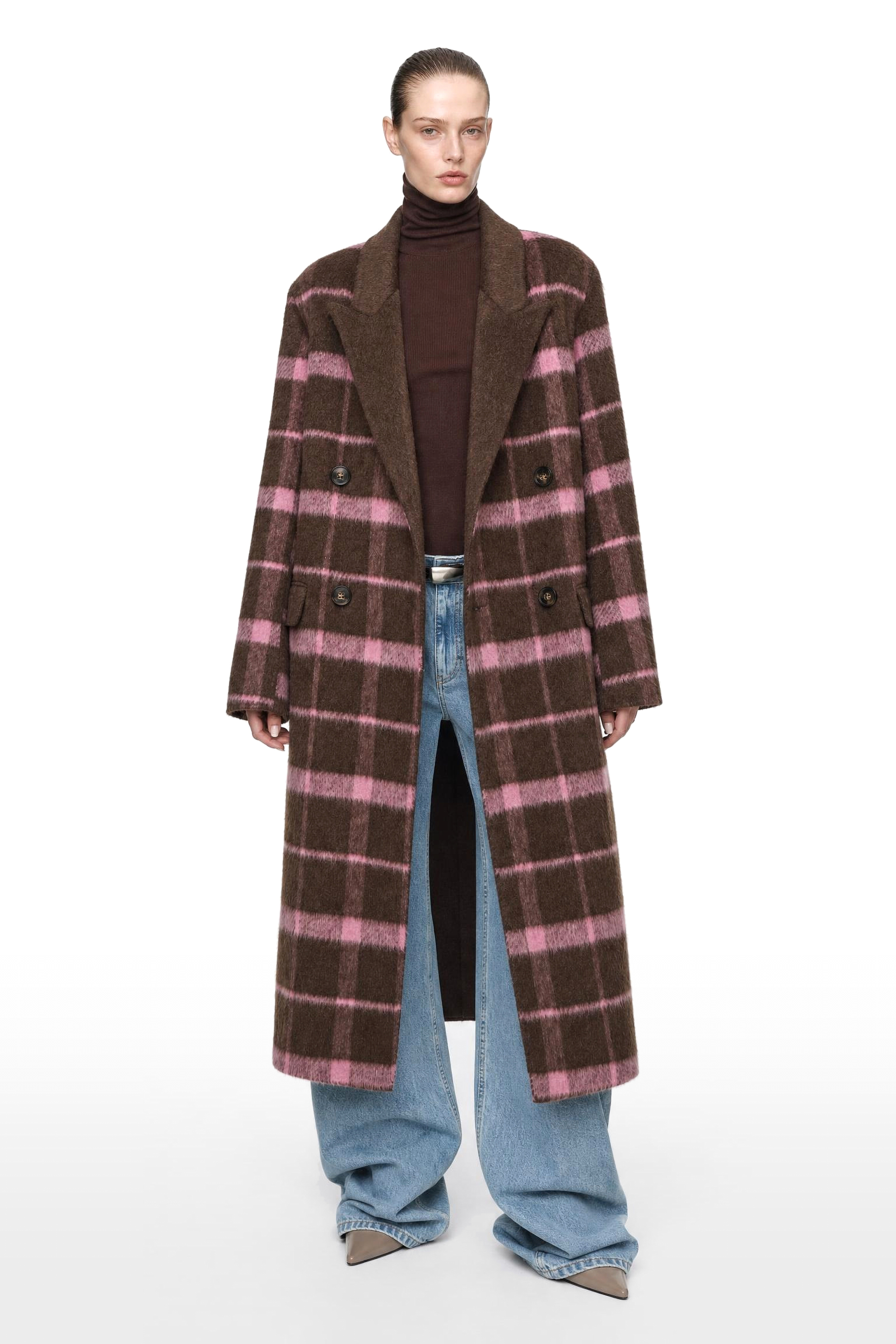 Oversized Maxi Coat with Wide Lapels