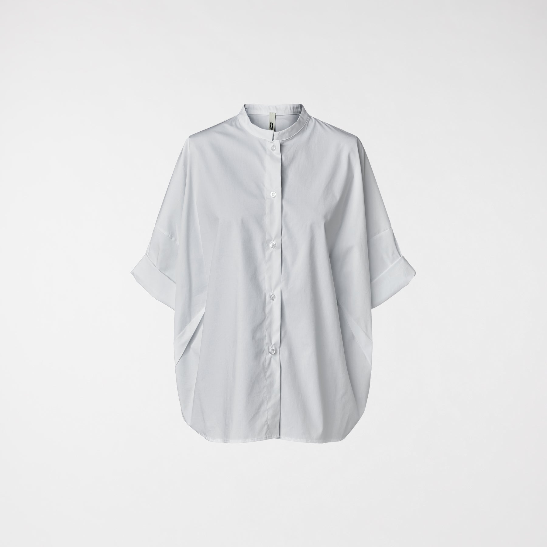 Oversized Stand-Collar Shirt