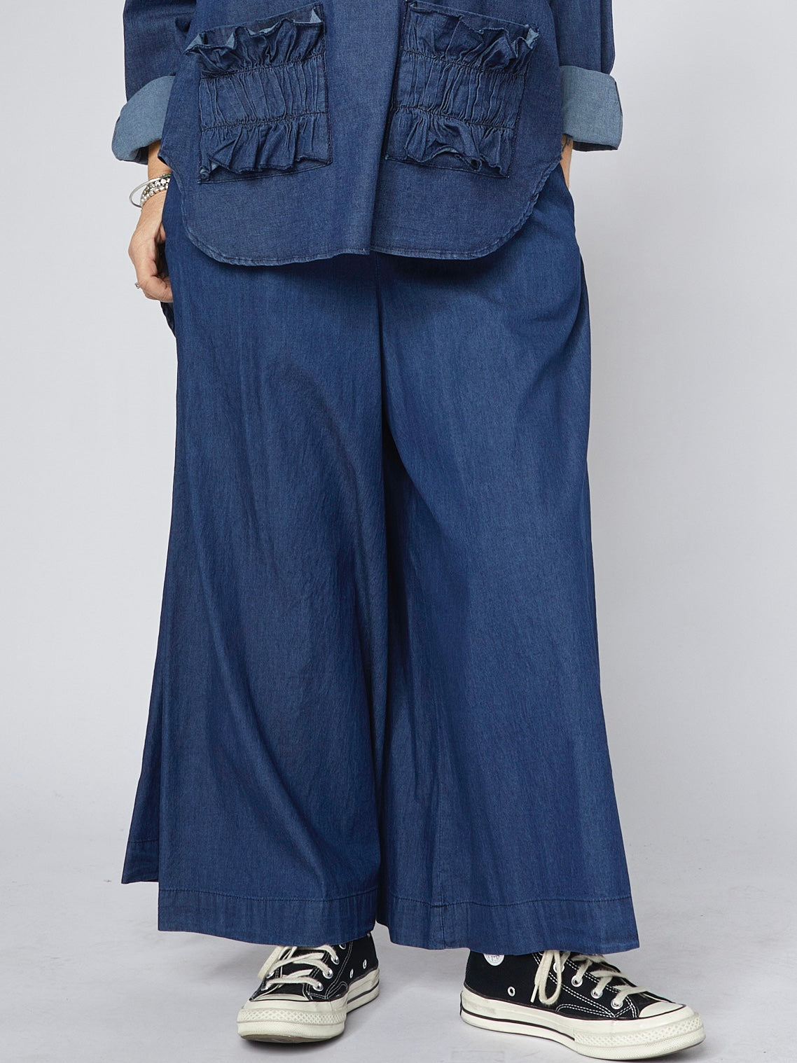 High-Waist Wide-Leg Trousers