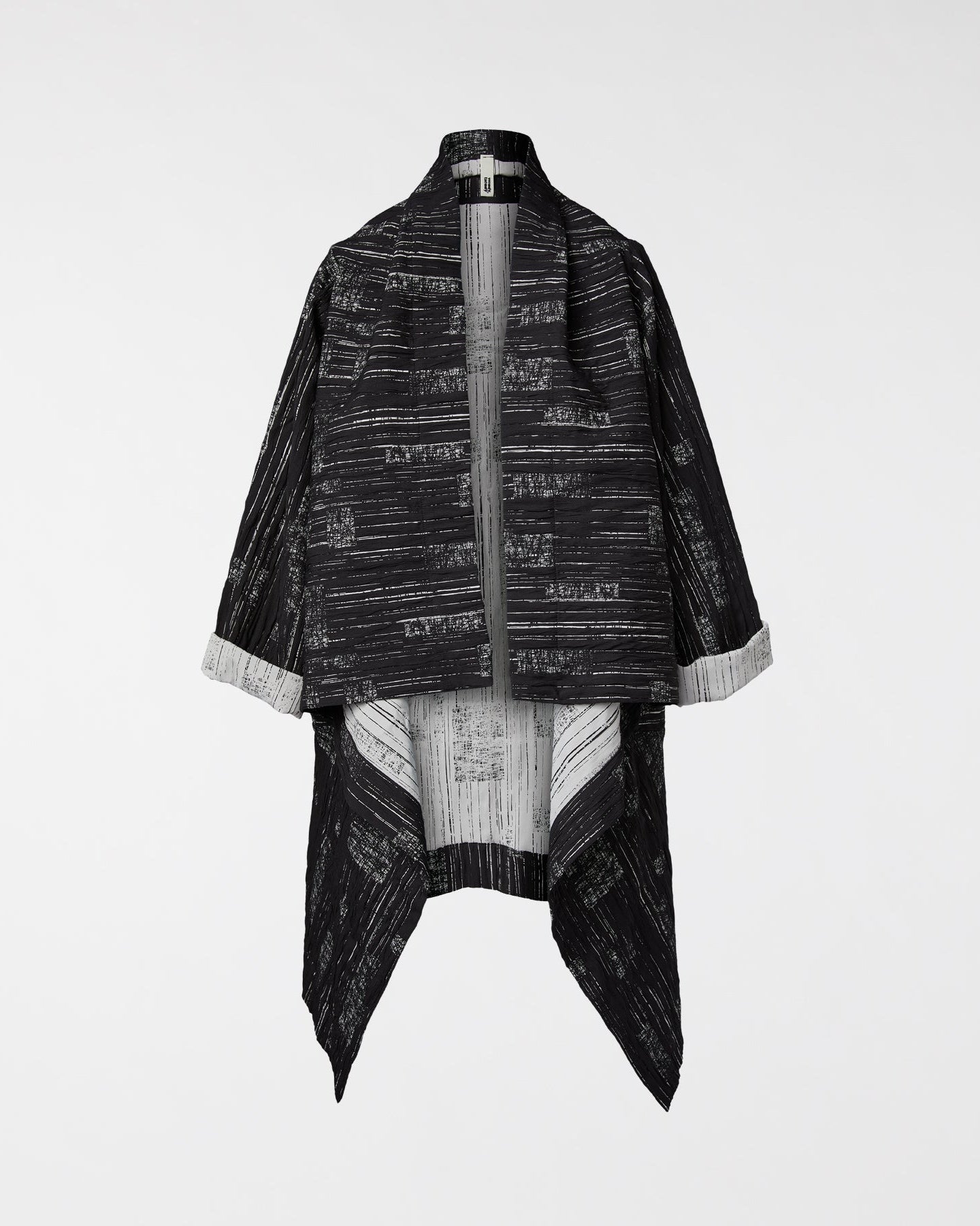 Draped Shawl-Collar Cardigan
